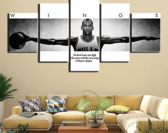 michael jordan wings canvas