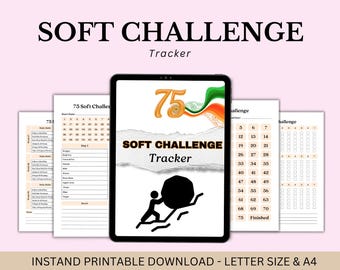 75日間のソフトチャレンジスプレッドシートフィットネストラッカーテンプレート75日間の簡単なチャレンジ毎日の習慣トラッカー健康とウェルネスプランナー75日間のGoogleスプレッドシート