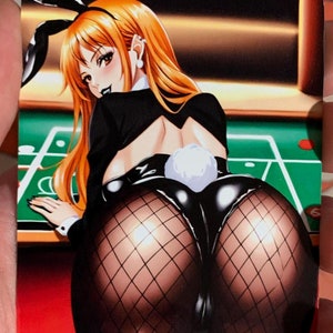 One Piece Waifus Boa Hancock, Coco Robin, Jewelry Bonney, Nami goth bunny kundenspezifische handgemachte Karten