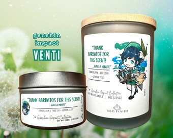 Venti | GI-Inspired Candle | "Than Barbatos for this Scent!"