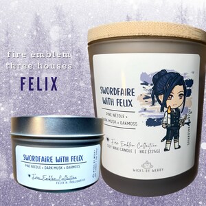 Felix | Fire Emblem-Inspired Scented Soy Candle | Swordfaire with Felix
