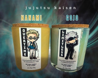 PRE-ORDER** Gojo & Nanami | Jujutsu Kaisen Candle | "Limitless" / "Overtime"