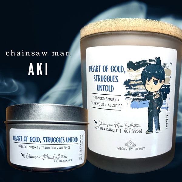 Aki | C S M-Inspired Scented Soy Candle | Heart of Gold, Struggles Untold
