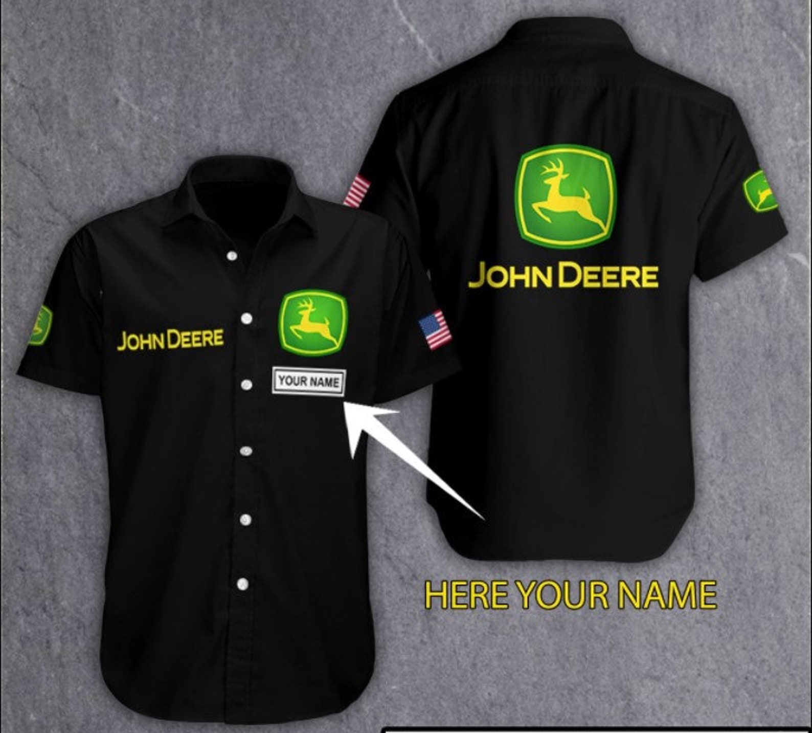 john deere button shirt