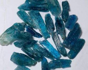 Raw Blue Kyanite Crystal Lot, Paraiba Gemstone Pencil for Jewelry  Mothers Day gift