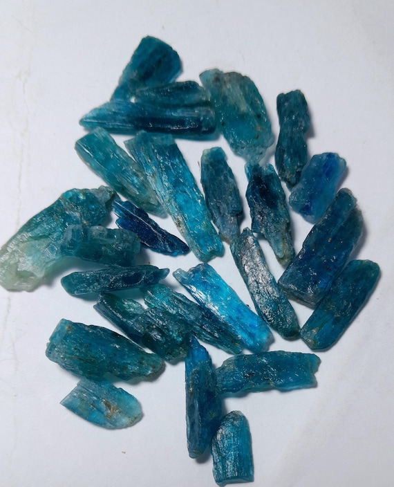 Raw Blue Kyanite Crystal Lot, Paraiba Gemstone Pencil for Jewelry  Mothers Day gift