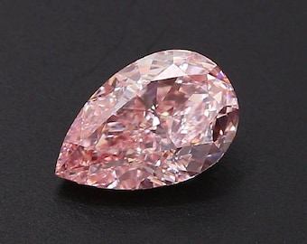 Roze peervormige moissanite edelsteen, 8 x 6 mm, AAA++ kwaliteit (losse steen)