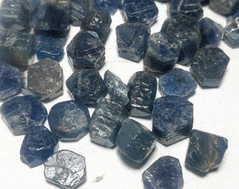 Natural Blue Sapphire Rough Gemstone Lot, Untreated Burma Loose Gemstone (50 Ct.)