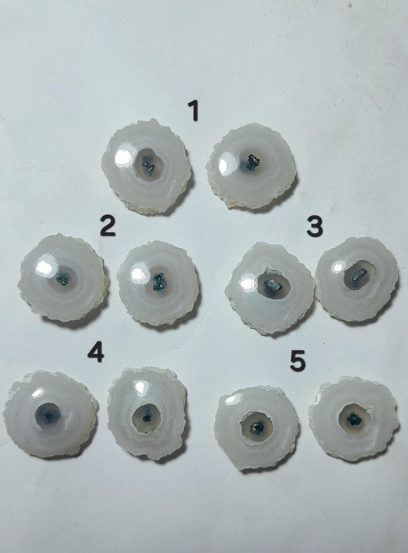 Natural Solar Quartz Evil Eye Cabochons – Healing Crystal for Jewelry Making image 2