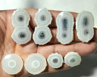 Natural Solar Quartz Stalactite Slices, White Healing Crystal Gemstones for Earrings