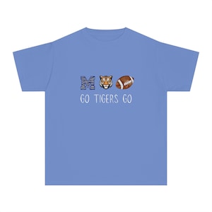 Memphis Tigers Youth Comfort Colors Tee: Kids Football Graphic Shirt