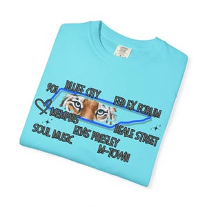 Memphis T-Shirt,  Comfort Color Unisex Garment-Dyed Tee,  Beale Street, Memphis TN, Memphis Tigers, 901