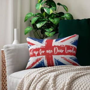 Union Jack UK Flag Pillow Cover plus Pillow Insert, England, Great Britain, Patriotic, Home Decor, Lumbar Cushion Cover size 20X14
