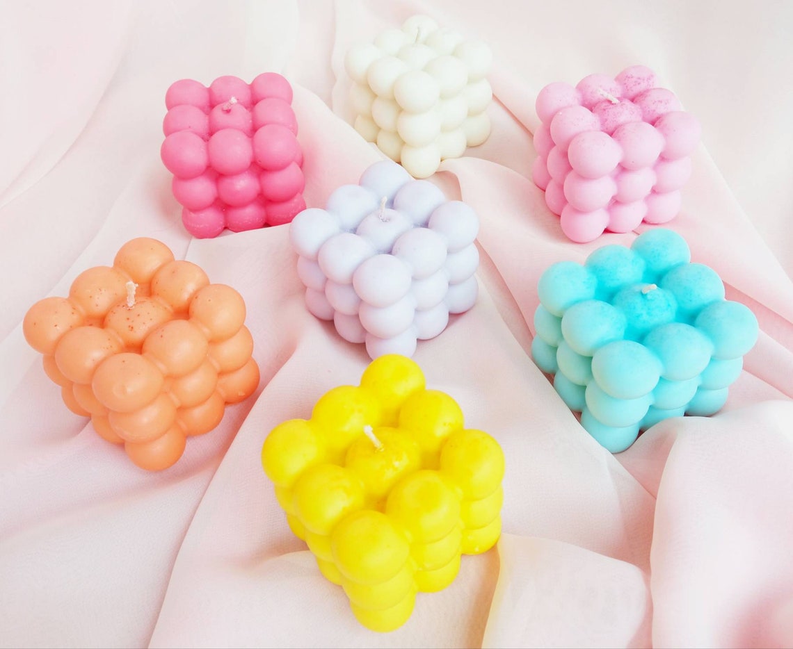 Big Scented Bubble Candles Choose Your Color and Scent Etsy