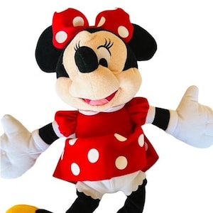 Walt Disney Plush Stuffed Animal Vintage vtg toy figure world store disneyland collectible Minnie Mouse 20 inch 20&quot;