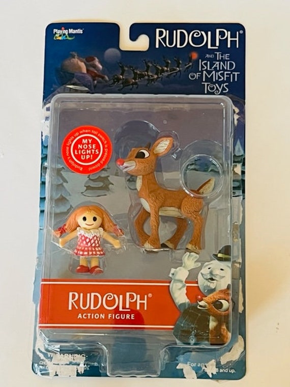 staart Kinderrijmpjes menu Rudolph Red Nosed Reindeer Island Misfit Toys Action Figure - Etsy België
