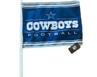 Dallas Cowboys NFL Football Memorabilia Collectible Troy Aikman Emmitt Smith Michael Irvin Tom Landry Flag pole pennant car window