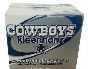 Dallas Cowboys NFL Football Memorabilia Collectible Troy Aikman Emmitt Smith Michael Irvin Tom Landry Kleenhanz towelettes