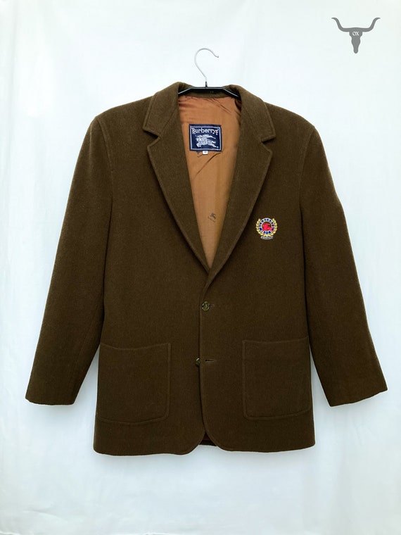 Vintage Burberry's Blazer, Dark Brown, Pure New Wo