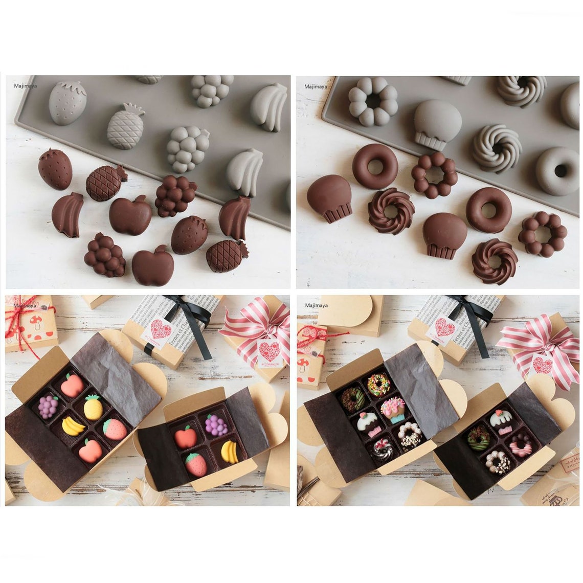 25 Mini French Fudge Hard Candy Mold with Fruit Etsy