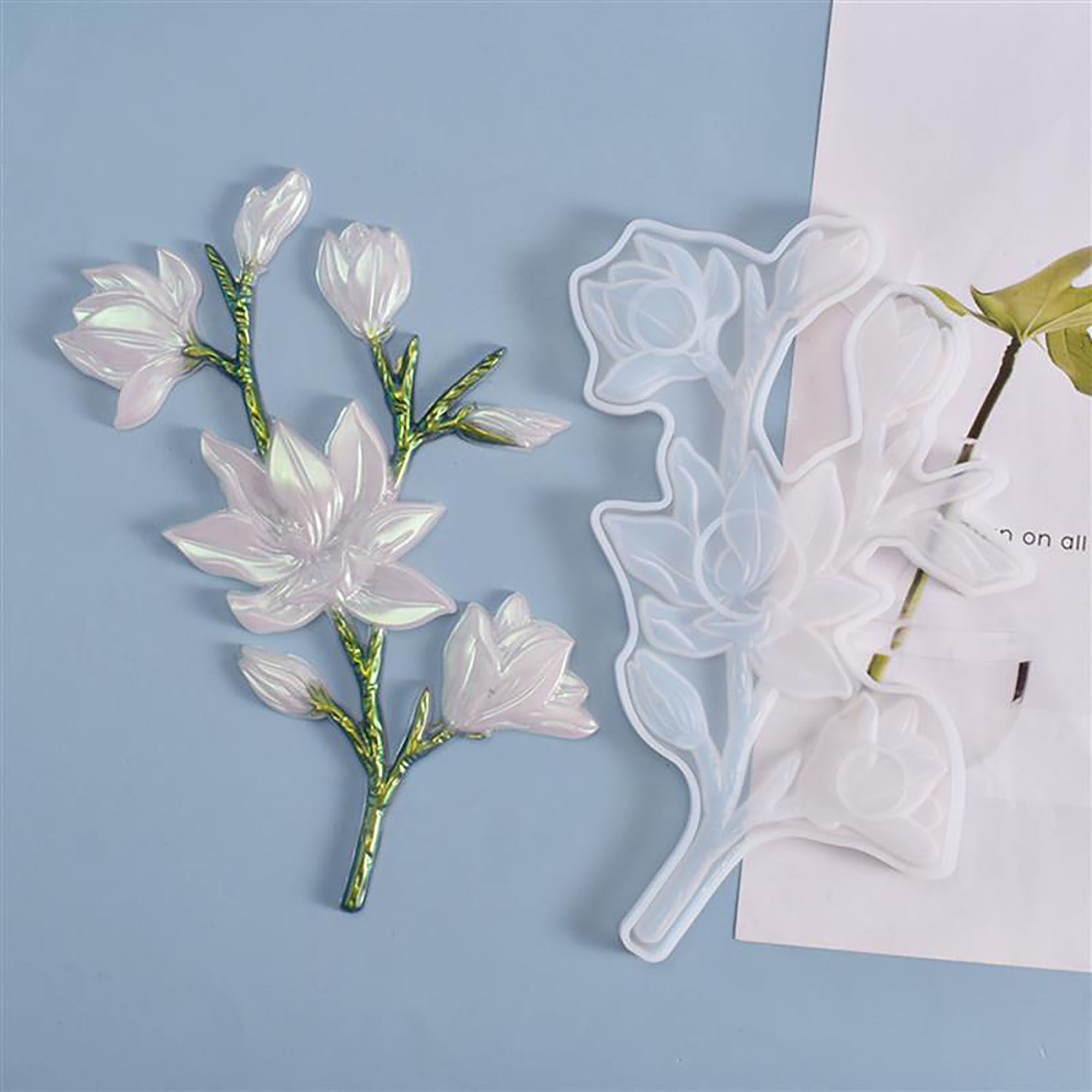 2 Flower Resin Silicone MoldFlower Casting Molds DIY Epoxy Etsy