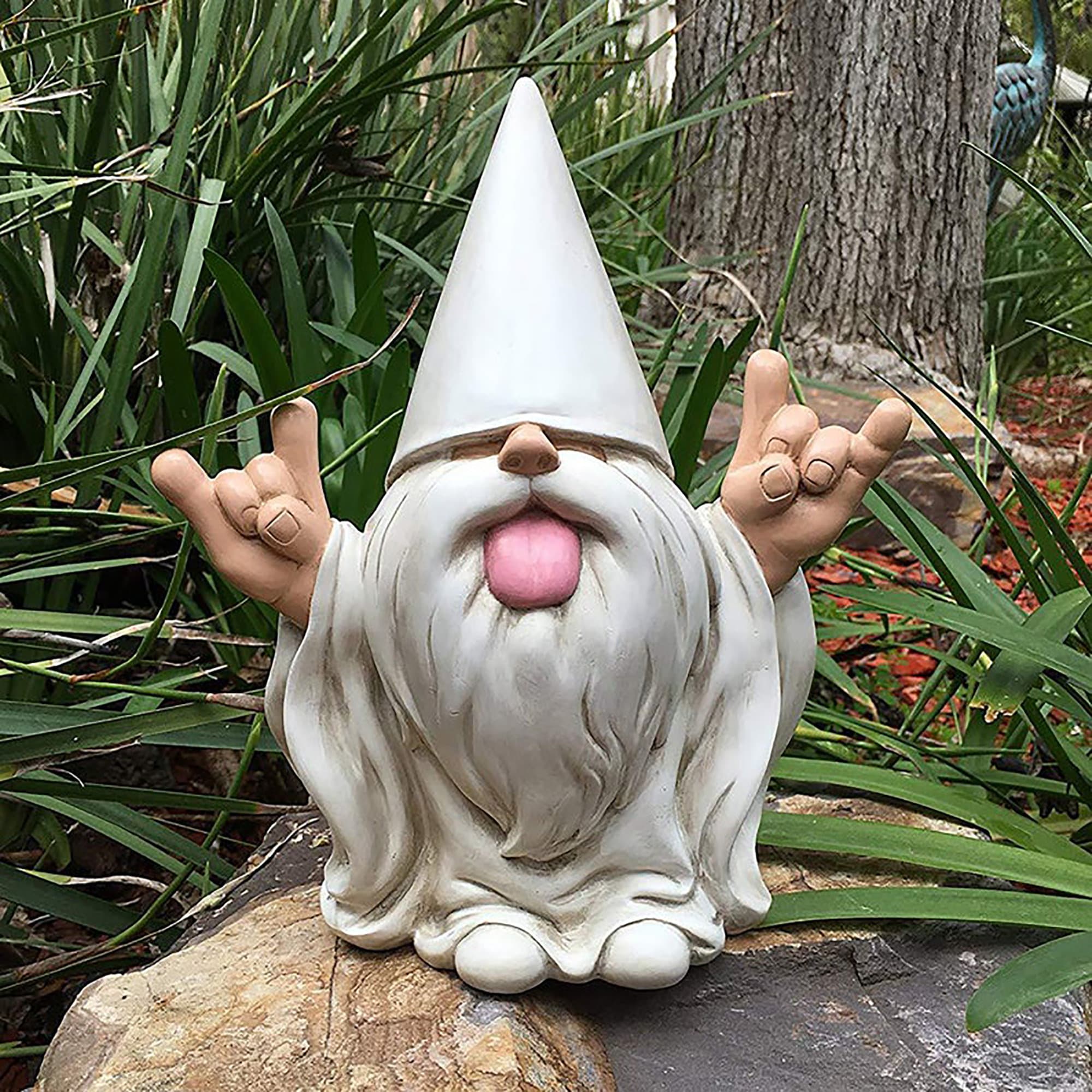Cool Gnome Statue / Gnome pour décor de jardin / Drôle Gnome / Etsy