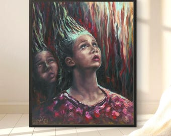 Hope | Original Figurative Oil Painting | Contemporary Psychological Art | Framed Statement Artwork
