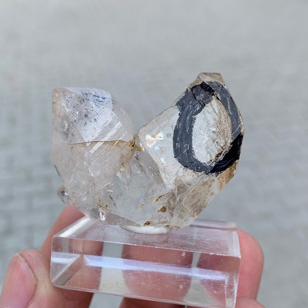 Diamond Quartz DT Crystals With Enhydro Movable Water Bubble From Baluchistan Pakistan A14