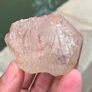 Termianted Brown Topaz Crystal With Albite On Top Of Terminated  From  Skardu Pakistan A10