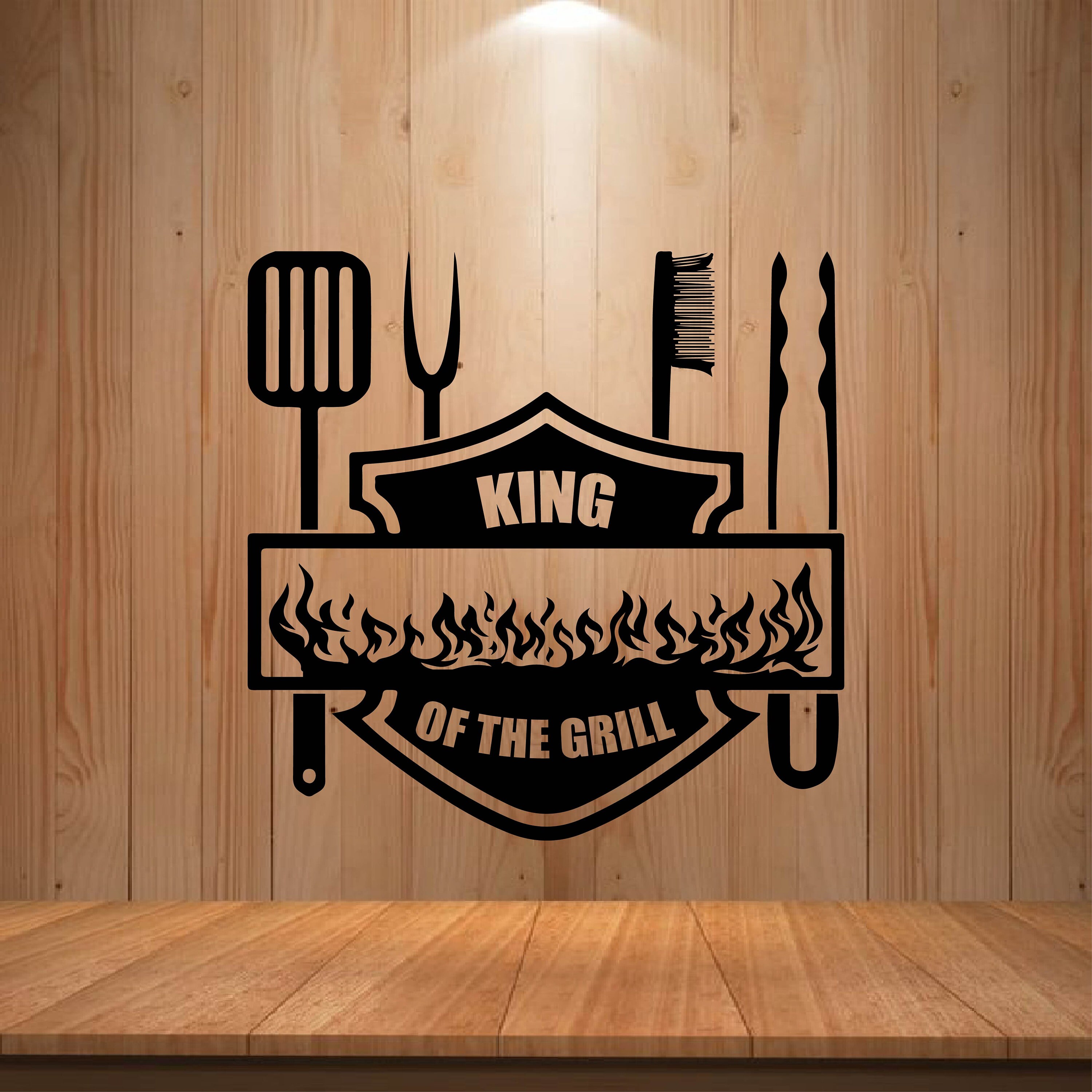 King Of The Grill Svg Bbq Svg Cricut Silhouette Grill Etsy