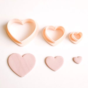 Polymer Clay Cutters - Heart Shaped Clay Cutters, Basic Shape Clay Cutters