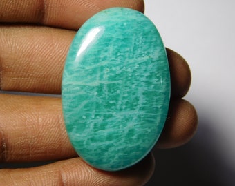 A548 Natural Amazonite Cabochon,Green Amazonite Handmade Gemstone,Amazonite Jasper Loose Stone,Amazonite Jewelry,Rectangle 24 MM 34.25 cts