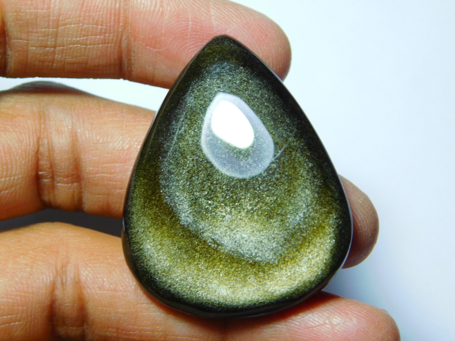 Natural Golden sheen obsidian Cabochon Golden sheen obsidian Etsy
