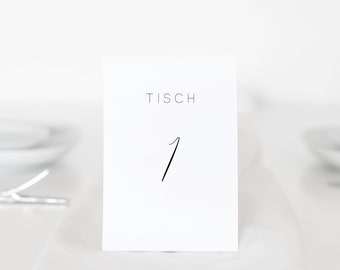 Table numbers in DIN A6 | for wedding | individual numbering