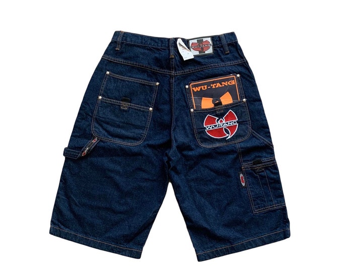 Jeans WU WEAR Brodé Wu-Tang Clan - Taille M - Style Baggy Hip-hop Vintage 1996 - Occasion Très Bon état
