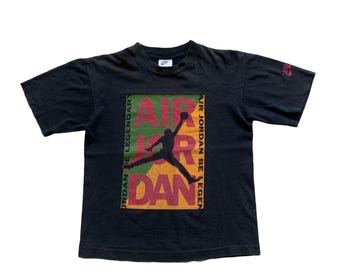 Nike Jordan Shirt 80s Dunk Vintage Hanging Sneakers Blue Tag Rare