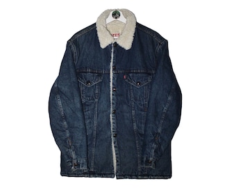 Vintage 1970's Levi's 70605 Denim Sherpa Jacket | Size M - Www