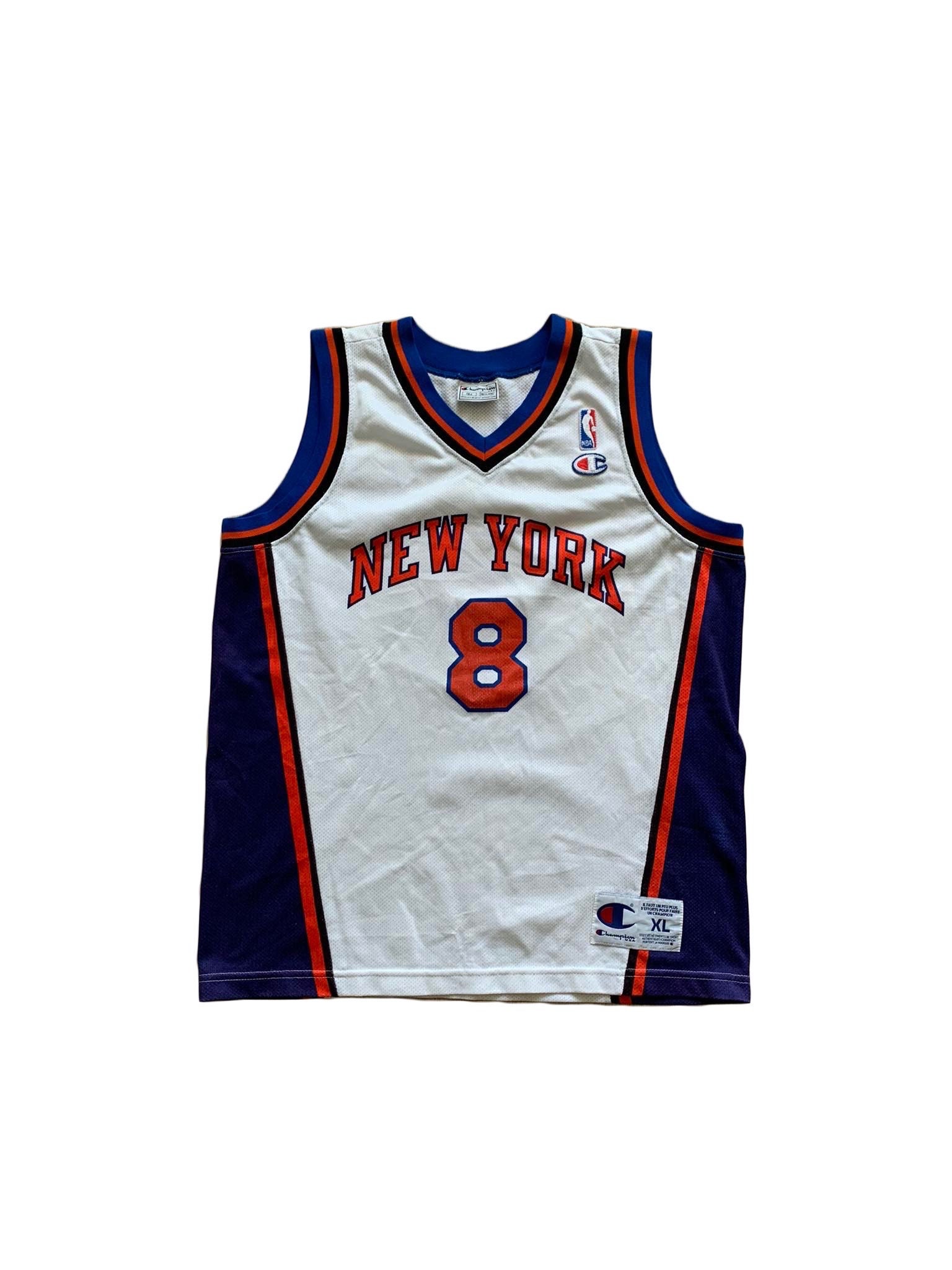 90's John Starks New York Knicks Champion Blue NBA Jersey Size 48