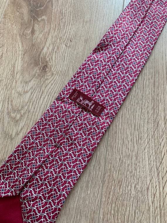 Vintage Hermes Paris Silk Neck Tie Luxury Made In… - image 2