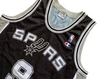 希少‼️USA製 90s NBA SPURS Champion 48 ブラック Vintage San Antonio Spurs Dennis Rodman Champion Basketball