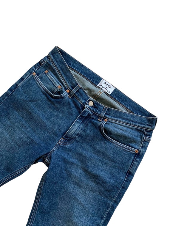 Vintage Acne Studios Ace Stretch Jeans Washed Blue Indigo Denim 