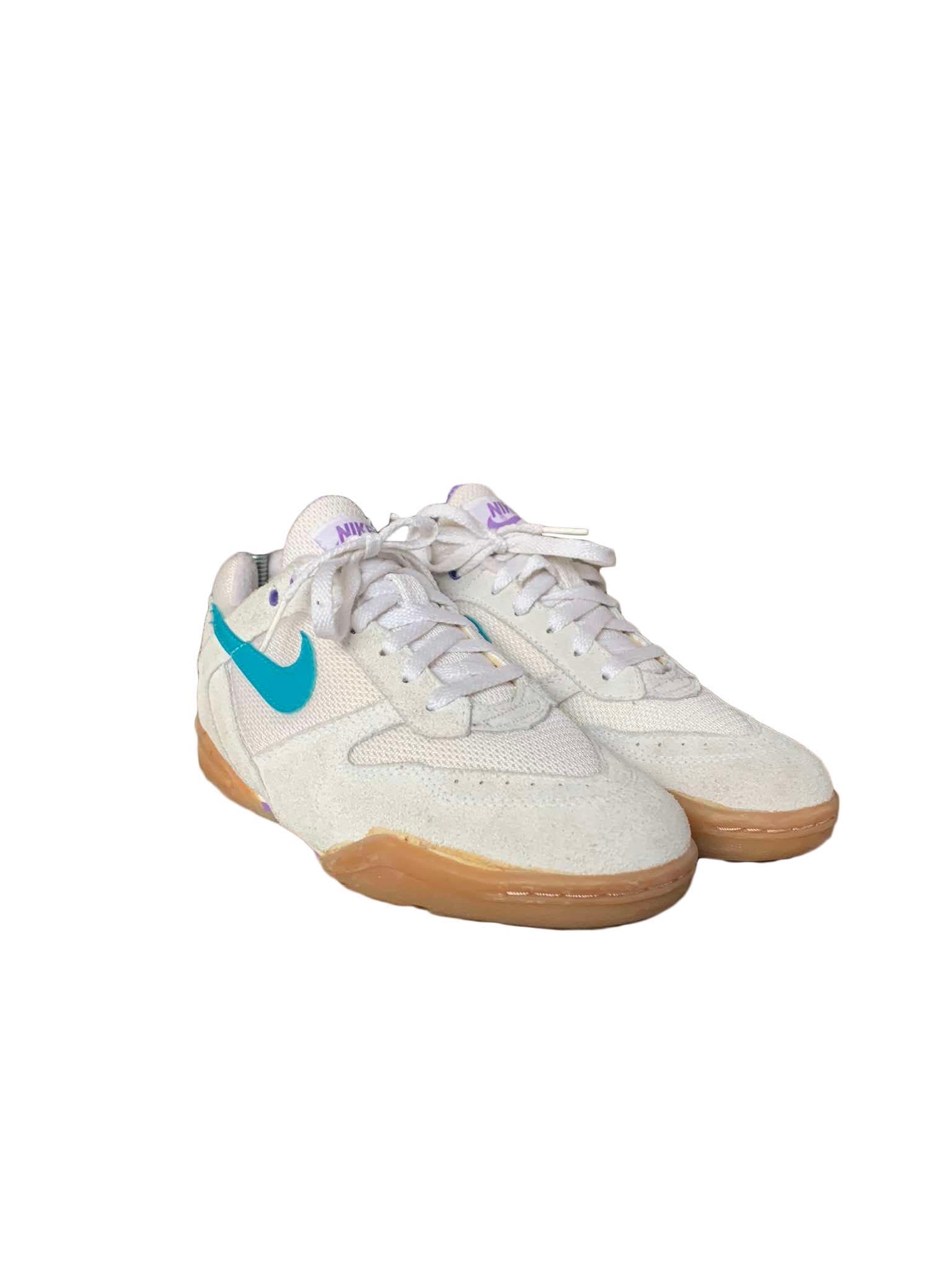 Vintage 90s Nike Air Swoosh Tennis Sneakers 1991 White Green