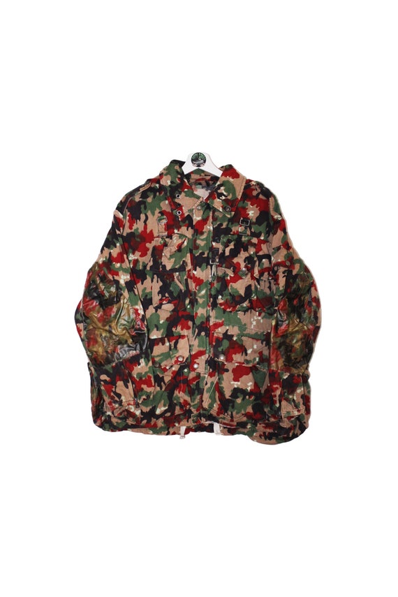 Vintage 70s Deadstock Swiss Army Alpenflage Camo Sniper