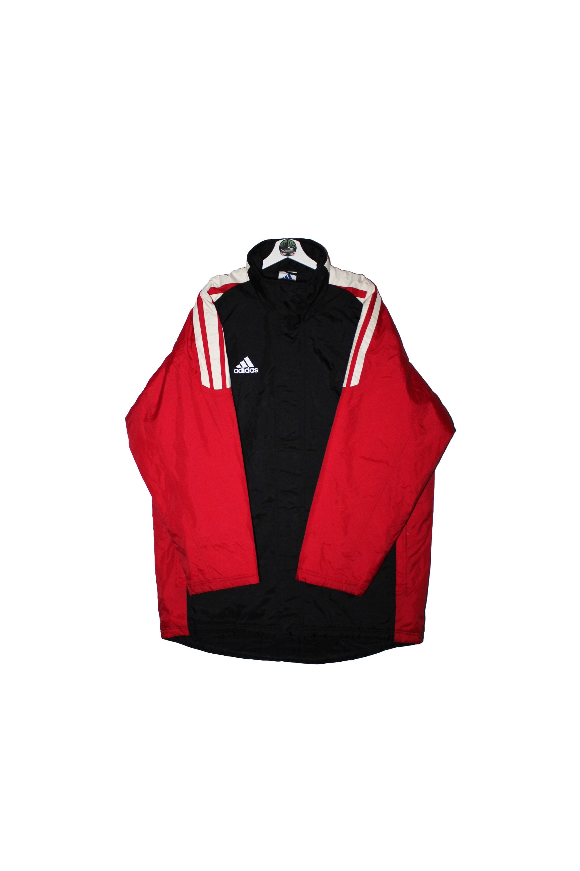 Vintage 90s Adidas 3-striped Long Coat Jacket Trefoil Small - Etsy
