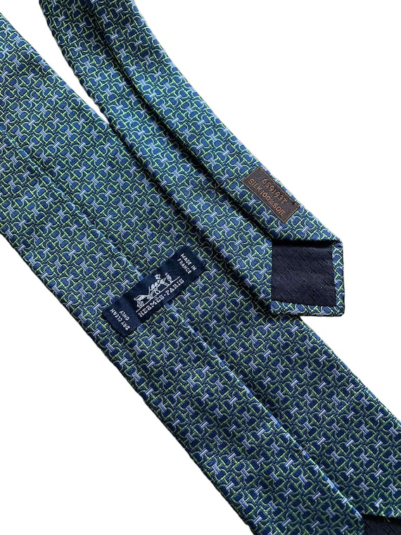 HERMES-PARIS 緑色のネクタイ グリーン - メンズ, ネクタイ・スカーフ・マフラー, ネクタイ