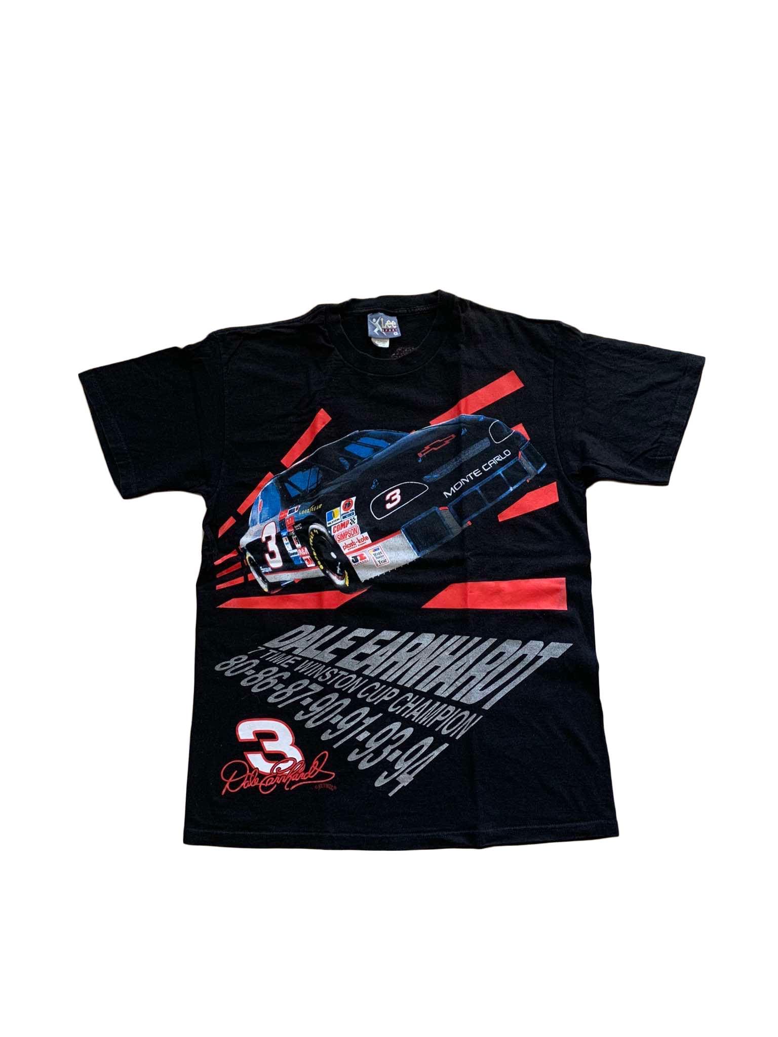 Vintage Dale Earnhardt Winston Cup Nascar Racing All Over Print T