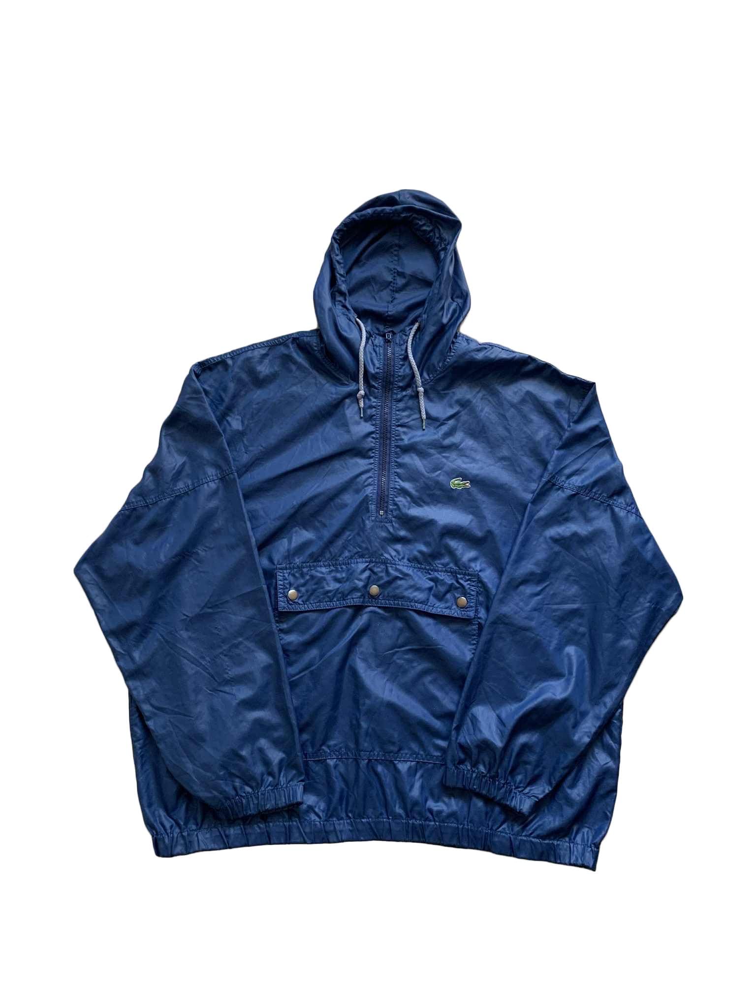 Vintage Izod Lacoste Anorak Pullover Nylon Navy Jacket 90s 