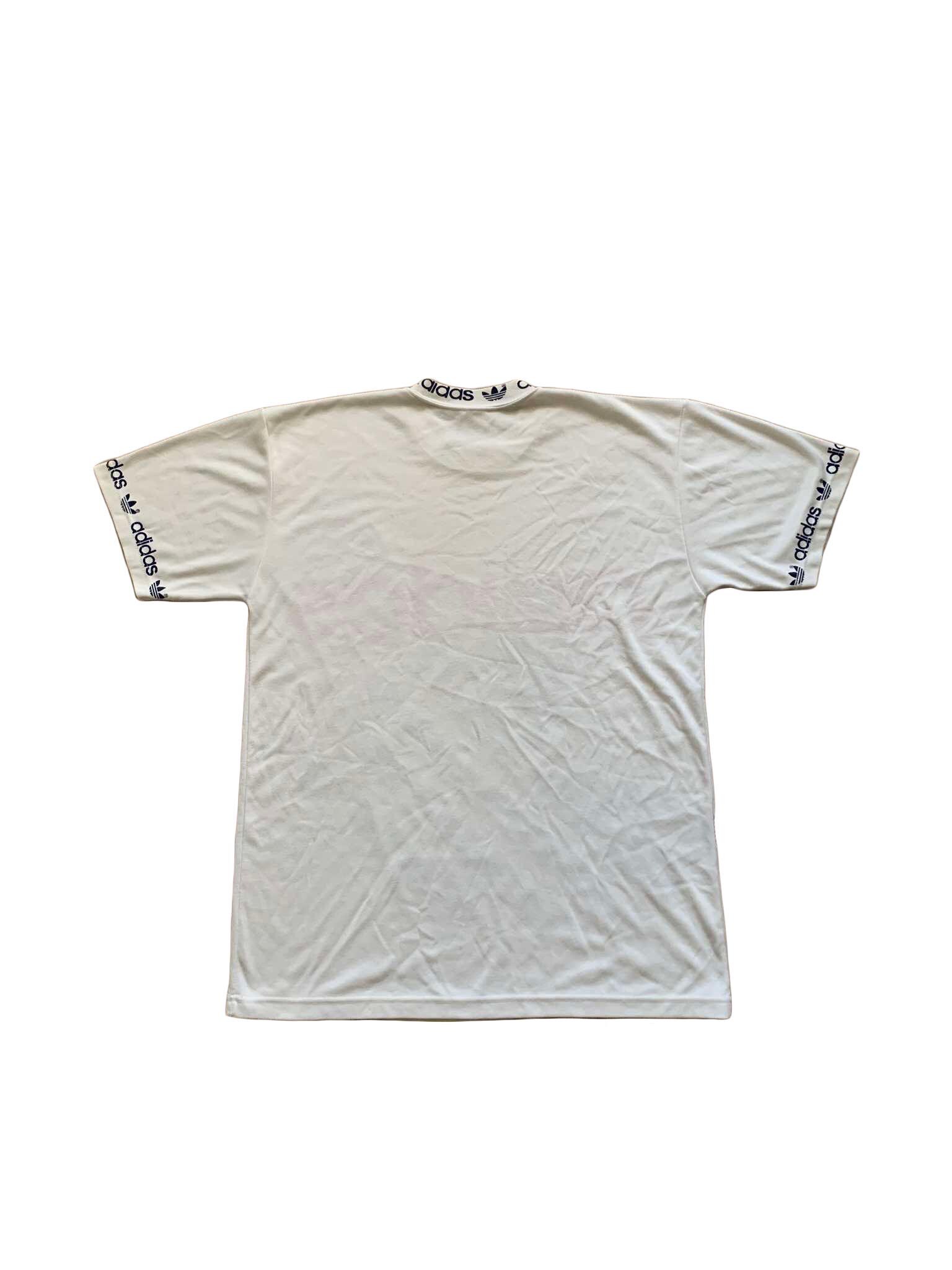 Vintage Adidas Trefoil Cut and Sew T Shirt Tee, Big Logo Spell Out 