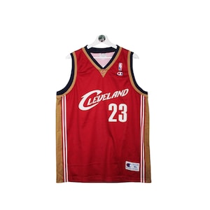 Vintage Lebron James 23 Campeón Cleveland camiseta NBA 90s Baloncesto Retro buen estado