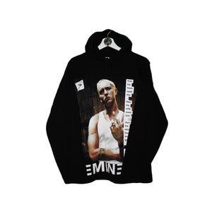Vintage Eminem Slim Shady Rap Hoodie Sweatshirt Zwarte Pullover Y2K Hip Hop 90s Retro